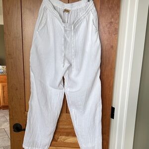Wayan White Linen Pants for women NWOT